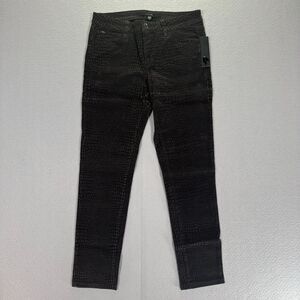 Joes Jeans Womens 27 Black Asphalt Cheetah Puff Print Slim‎ Skinny Pants Tapered